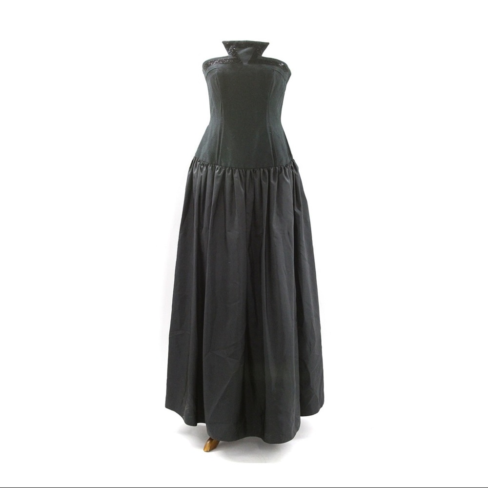Vintage Carolina Herrera Black Strapless Dress